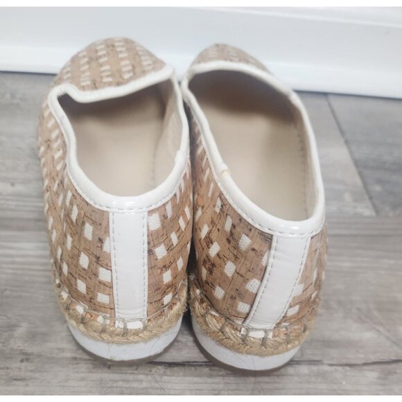 Sondra Roberts Women's Sz. 7 Ellie Cork Metallic Weaved Espadrille Loafers - Picture 5 of 10